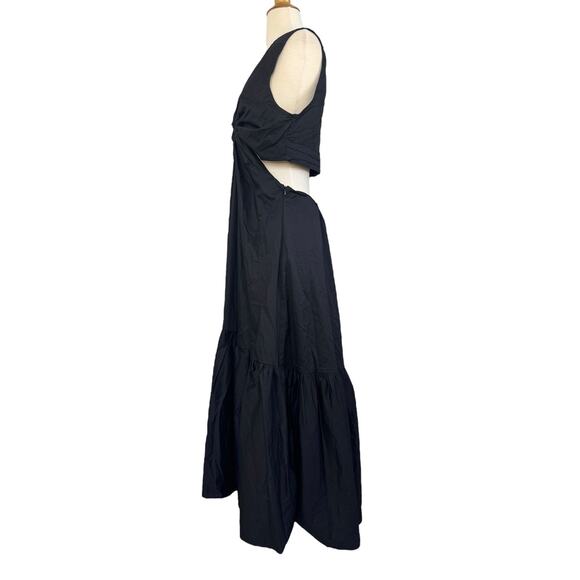 BOBBI ROCCO Axel Midi Ruffle Cut Out Dress Black Size Large NEW WITH TAGS - Picture 7 of 12